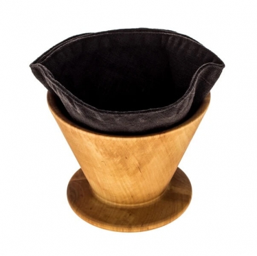 Drewniany dripper Bro Coffee Maker z lnianym filtrem