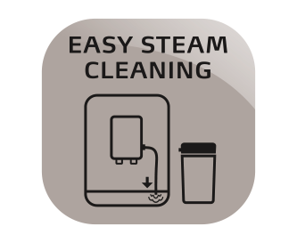 Logo systemu Easy Steam Cleaning w ekspresach Melitta