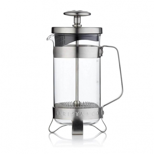 French Press Barista & Co - 3 Cup Plunge Pot - Electric Steel